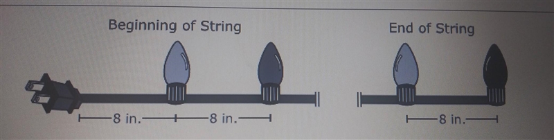 A string of lights is 69 1/3 feet long. the lightbulbs are spaced 8 inches apart. the-example-1