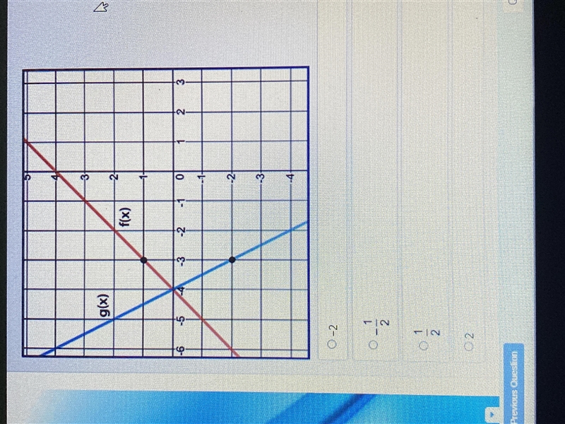 Given f(x) and g(x) = k•f(x), use the graph to determine the value of k.-example-1