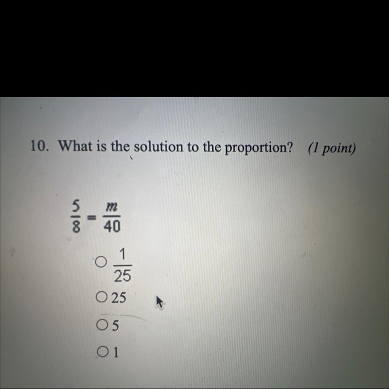 What is the solution to the proportion? (1 point)-example-1