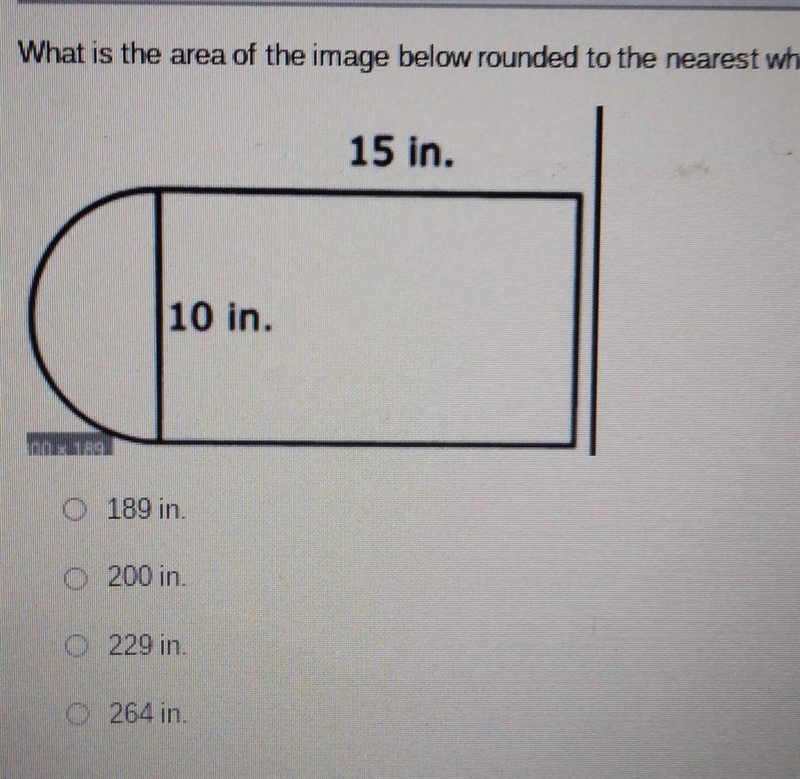 What is the area of the image below rounded to the nearest whole number?​-example-1