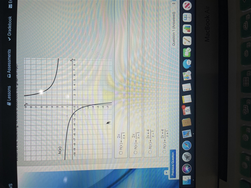 Which of the following functions describes the graph of h(x)?-example-1