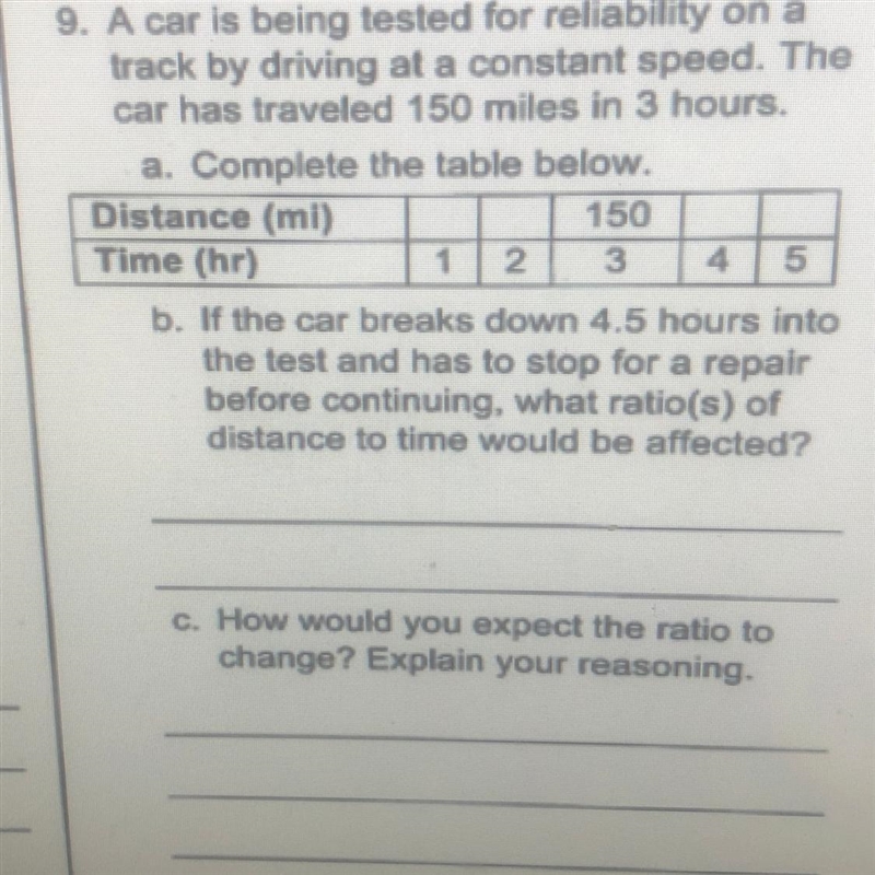 9. A car is being tested for reliability on a track by driving at a constant speed-example-1