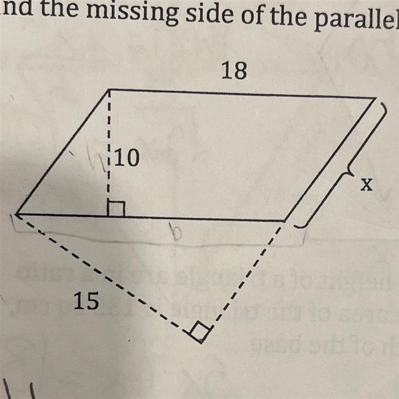 Find the missing side of the parallelogram. keep answer in simplest f￼orm-example-1