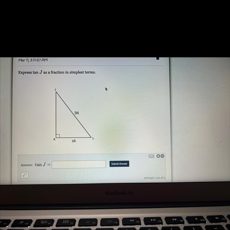 Express tan J as a fraction in simplest terms-example-1