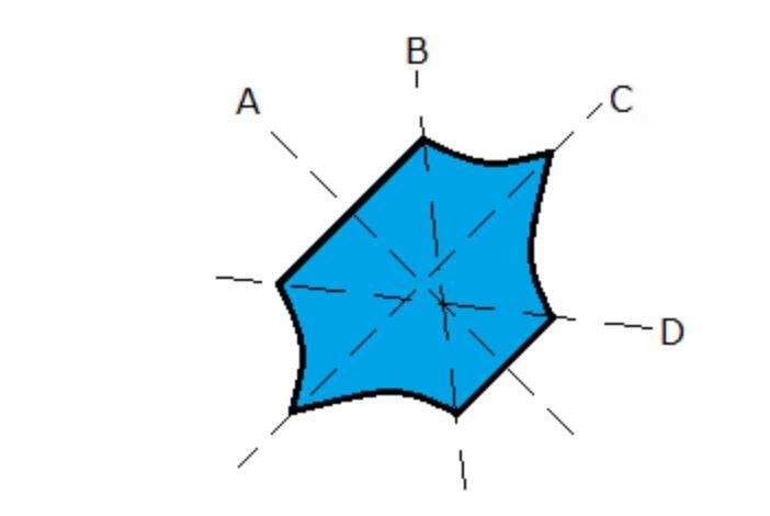 Which line is a line of symmetry for the figure below? A. Line A B. Line C C. Line-example-1