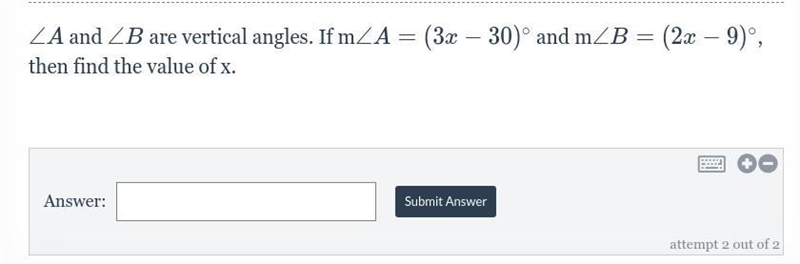 Delta Math: Angle Terminology with Equations-example-1