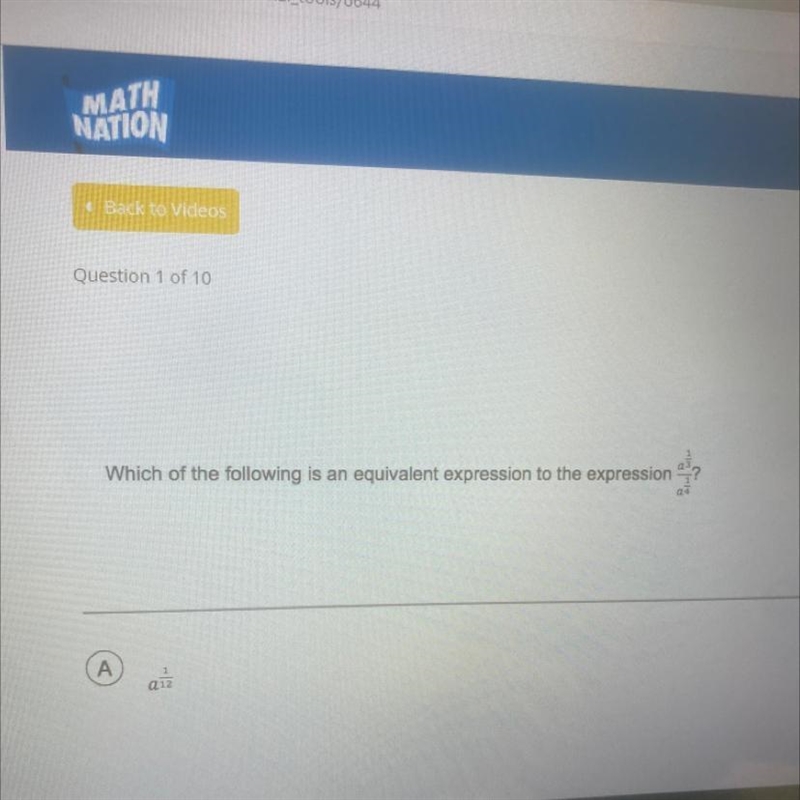 Which of the following is an equivalent expression to the expression “T? a a-example-1