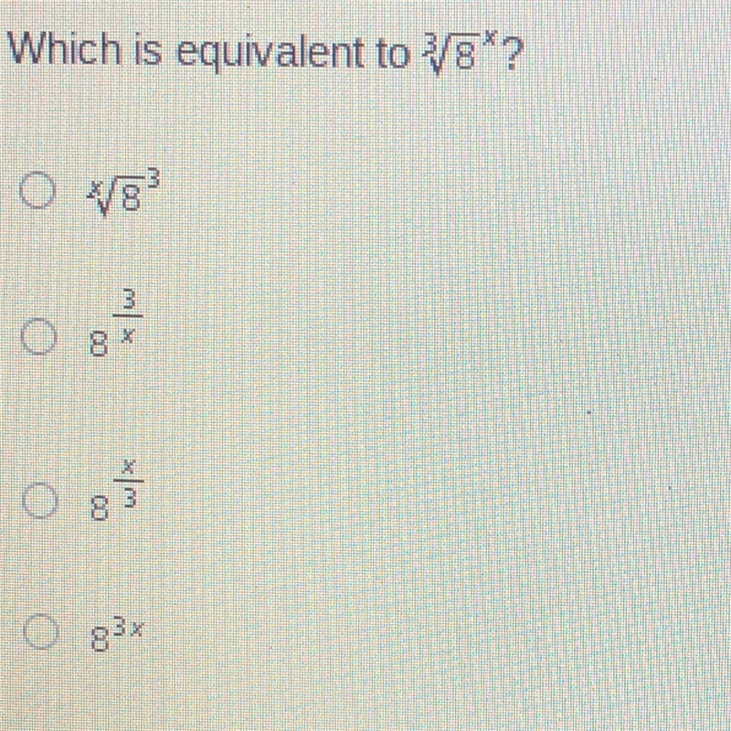 What is equivalent? A B C OR D please help-example-1