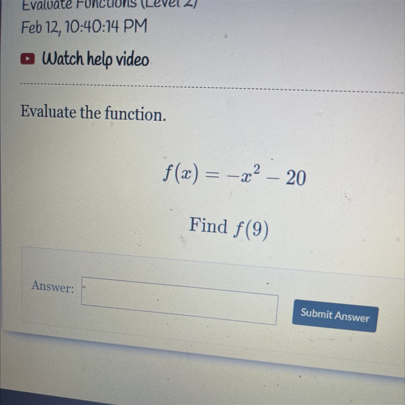 Evaluate the function-example-1