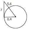 Find the value of x. Segments that appear to be tangent are tangent. Round your answer-example-1