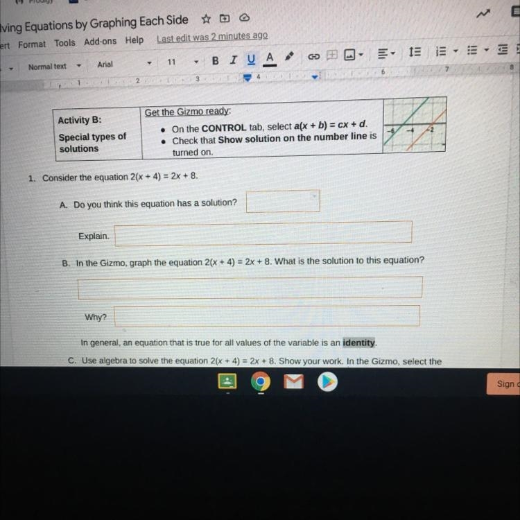 A. Do you think this equation has a solution? |-example-1