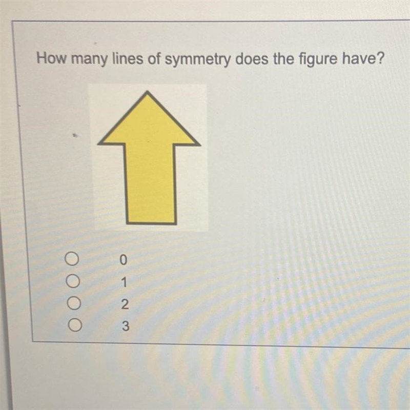 How many lines of symmetry does the figure have? 0 1 2 3-example-1