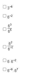 Which expressions are equivalent (1)/(36)-example-1