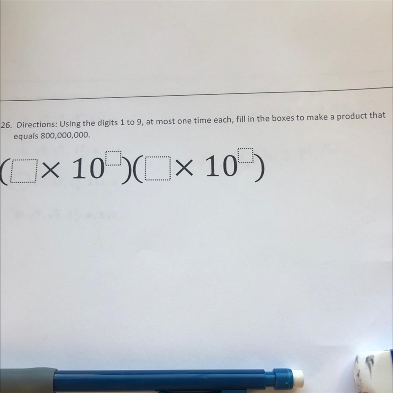 Using the digits 1 to 9, at most one time each, fill in the boxes to make a product-example-1