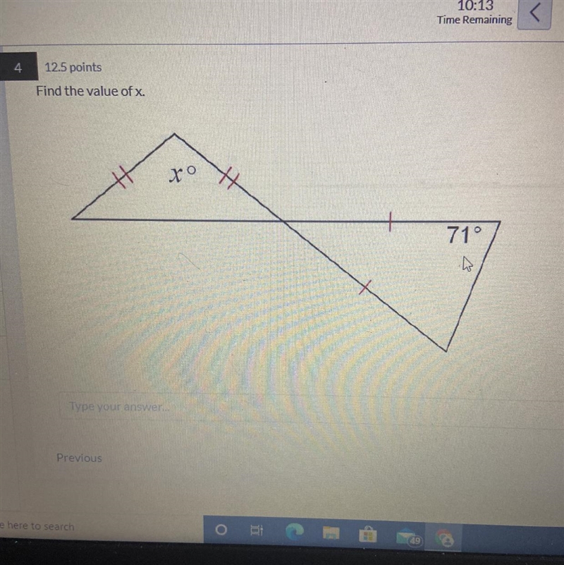 Find the value of x-example-1