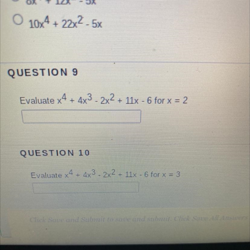 QUESTION 10 and QUESTION 9-example-1