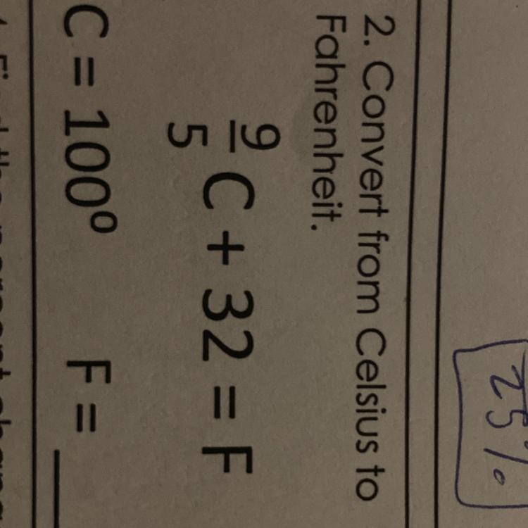 Convert from Celsius to Fahrenheit-example-1