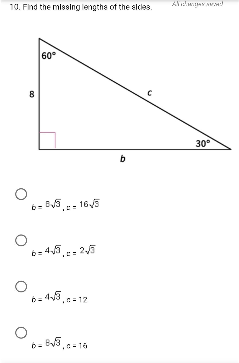 Find the missing lengths of the sides.-example-1