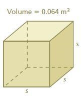 Find the edge length of the cube. The edge length is ? meters-example-1