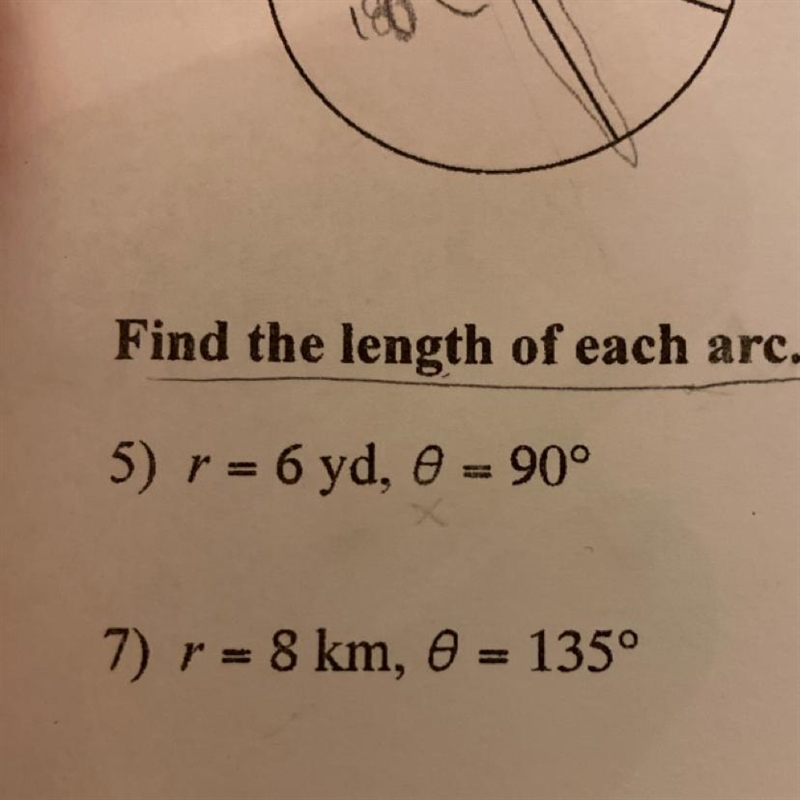 Geometry: Find the length of the arc Can someone pls help me with this??-example-1