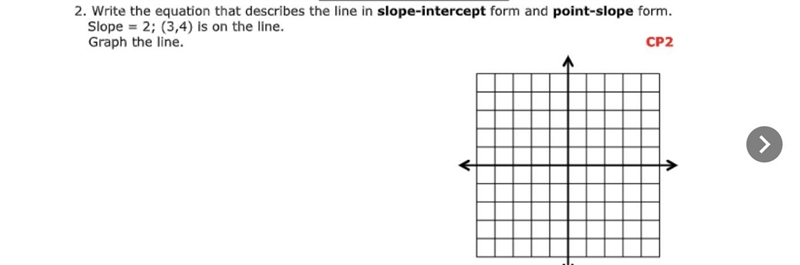 Write the equation that describes the line in slope-intercept form and point-slope-example-1