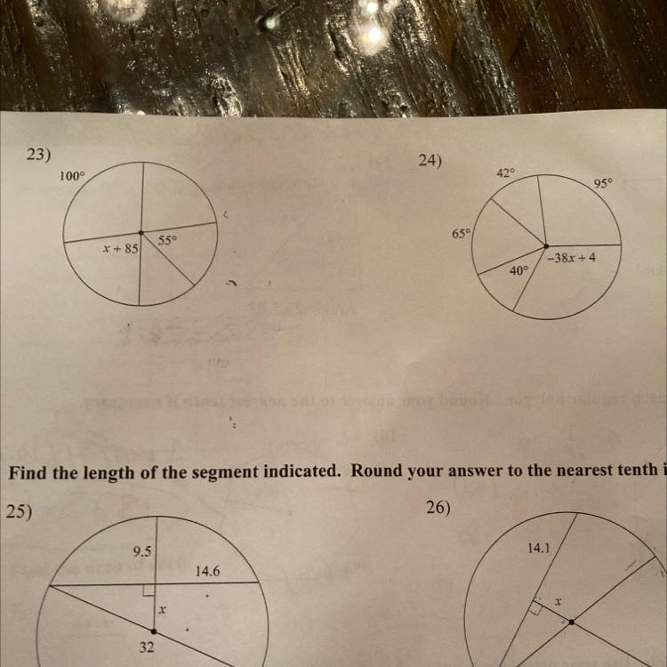 I need 23 and 24. The directions for them are solve for x. And assume that lines which-example-1