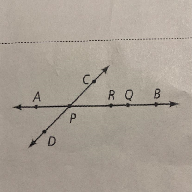 Name two angles that form a linear pair-example-1