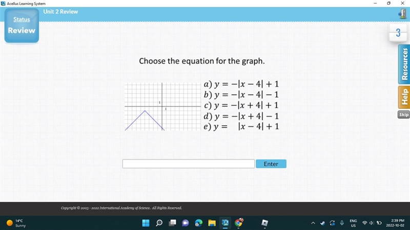 Choose the equation for the graph-example-1