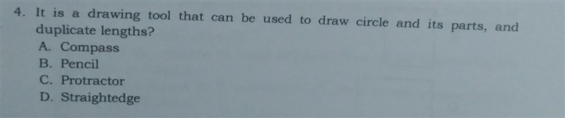 It is a drawing tool that can be used to draw circles and it parts and duplicate lengths-example-1