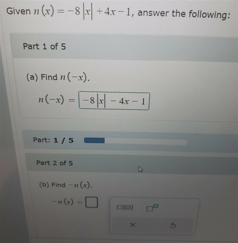 I need help with this question parts 2 - 5-example-1