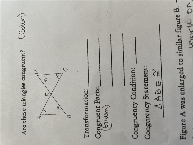 Question says : are these triangles congruent-example-2