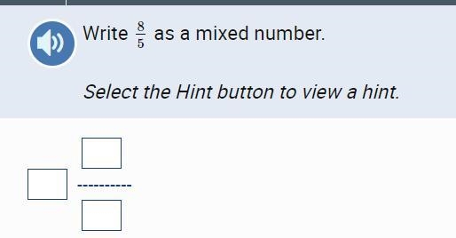 Write 8/5 as a mixed number.-example-1