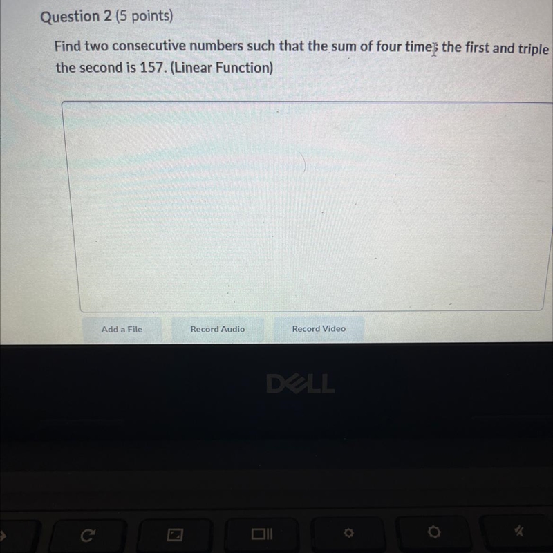 Find two consecutive numbers such that sum of four times the first and triple the-example-1