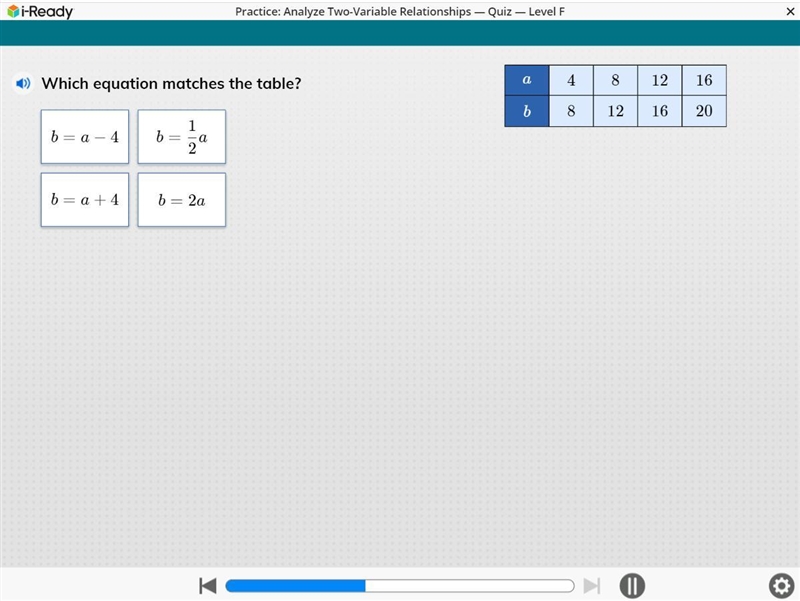 Which equation matches the table? (I have a screenshot) If I get this wrong I will-example-1