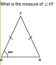 What is the measure of ∠H? 1. 115 2. 65 3. 50 4. 25-example-1