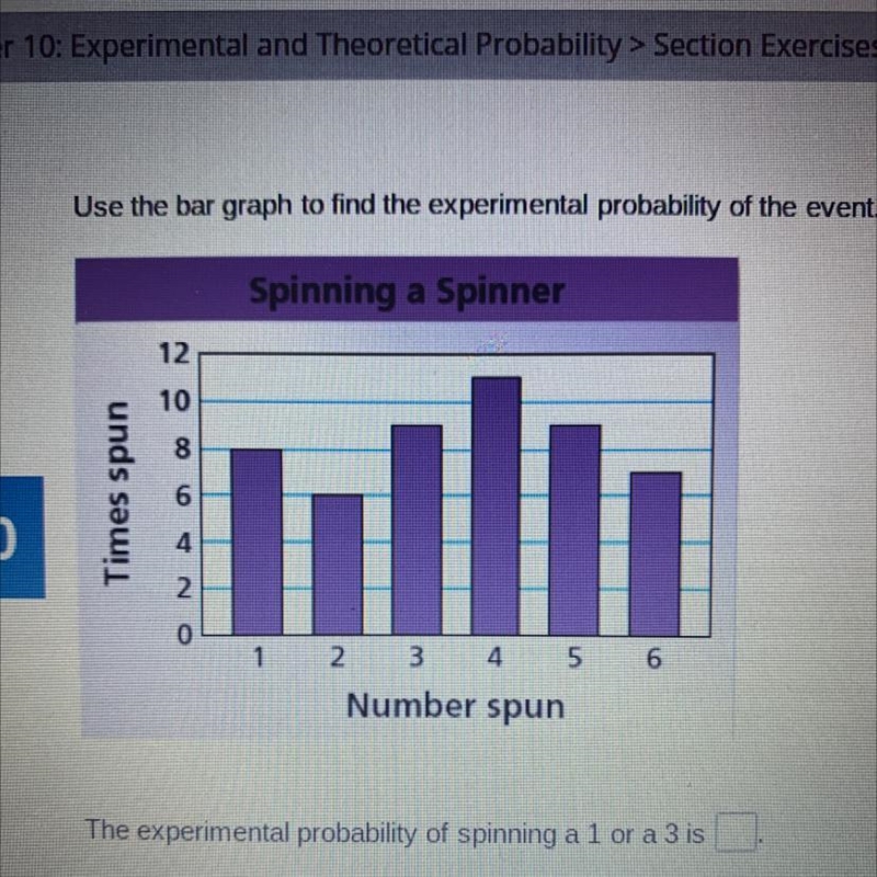 The experimental of spinning a 1 or a 3 is _?-example-1