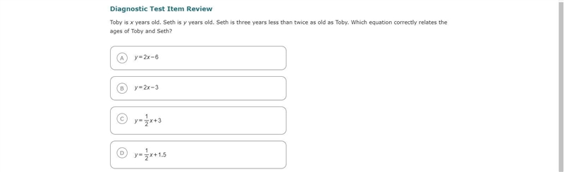 HELP PLEASE FOR 20 POINTS!! Toby is x years old. Seth is y years old. Seth is three-example-1