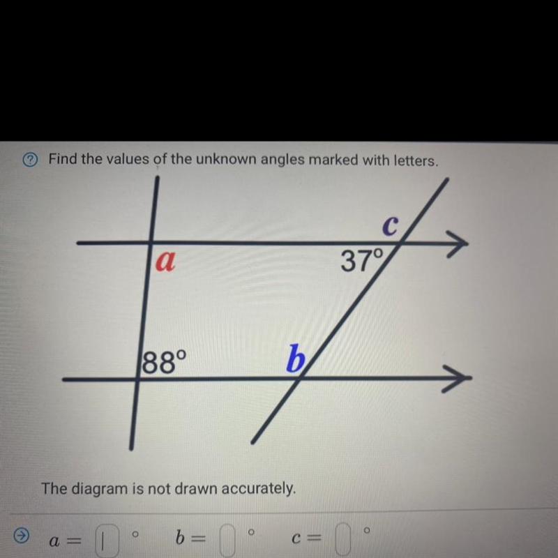 Find the values of unknown angles marked with letters- Plss help me-example-1