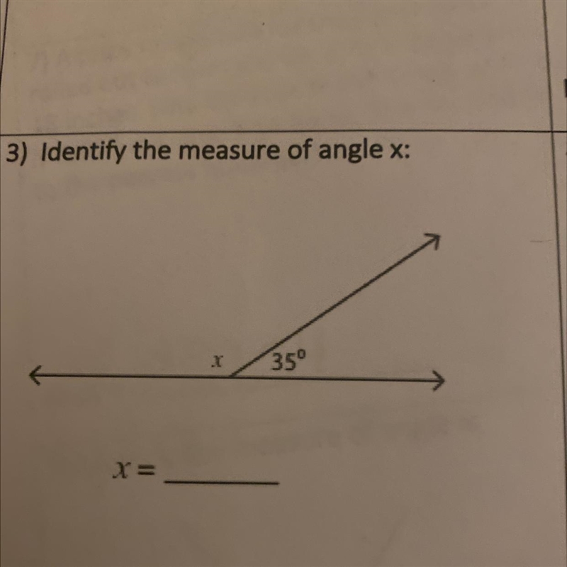 Identify the measure of angle x please show work because I have too !!-example-1