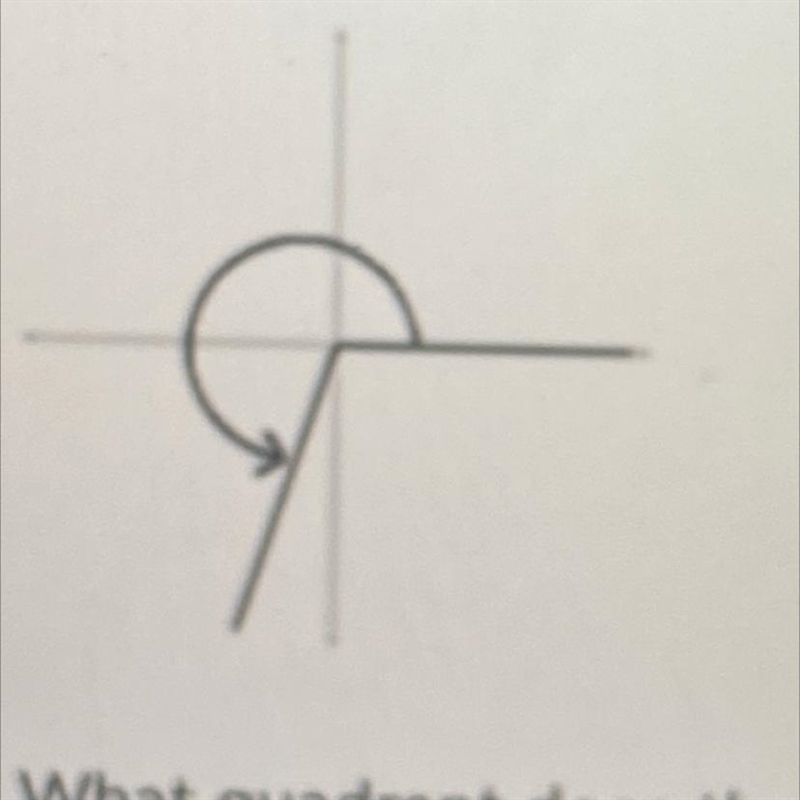 What quadrant does the terminal side of this angle lie in? A) Quadrant III B) Quadrant-example-1