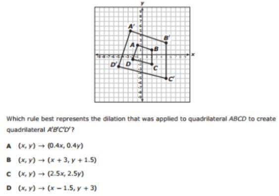 Wich rule best represents the dilation that was applied to the quadrilateral ABCD-example-1