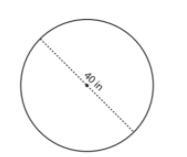 Find the area of the circle below. You must show all work to get full credit. Don-example-1