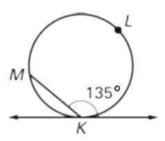 Referring to the figure, find the measure of arc MLK-example-1