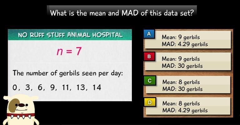 What is the mean and MAD of this data set? (image below)-example-1