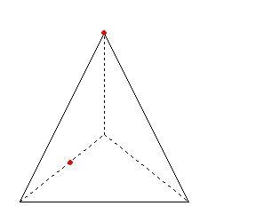 Which shape will result from taking a cross section of the tetrahedron through the-example-1