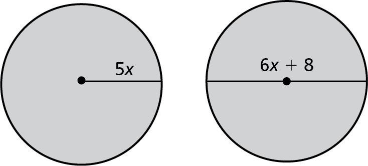 The circles are identical. Find the circumference of each circle. Round your answer-example-1