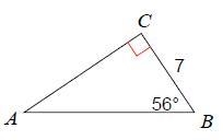 Solve each triangle – find any missing side and angle measures. Round answers to the-example-1