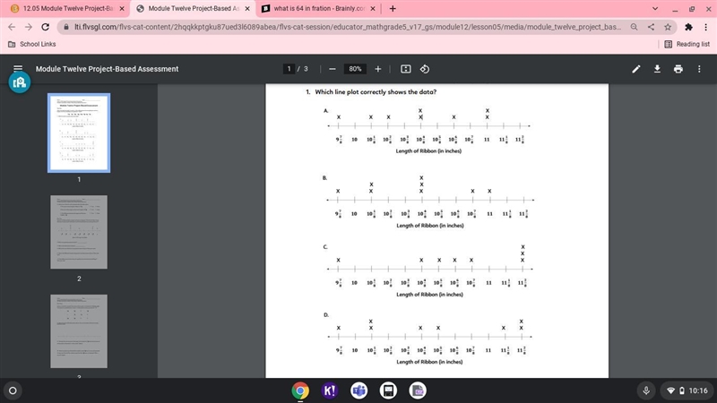 Which line plot correctly shows the data?-example-1