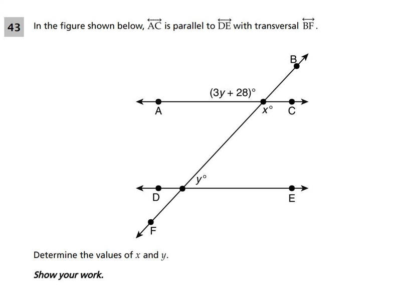 FInd the value of x and y-example-1