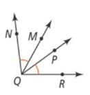 If m∠NQM=2x+8 and m∠PQR=x+22, find the value of x-example-1